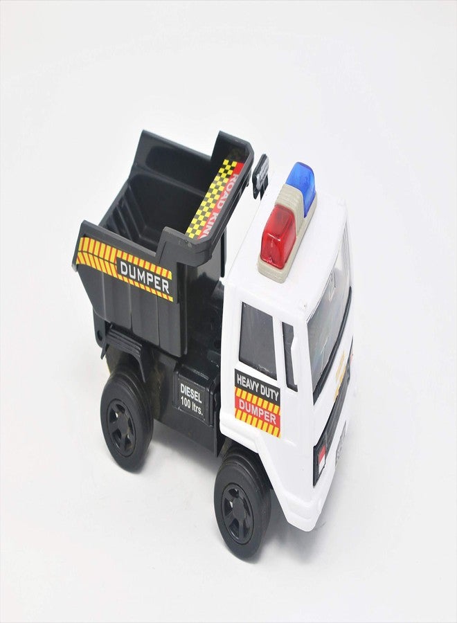 Shinsei Dumper Plastic Truck, White, Kids, Touch - Image 4